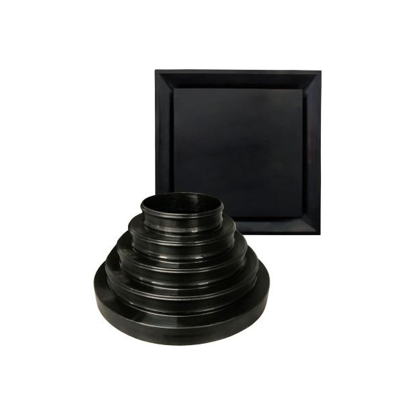 American Louver/Plasticade American Louver STR-PQ-BK-NRD Plaque Diffuser Kit, Black, Fits Multiple Neck Sizes STR-PQ-BK-NRD - main